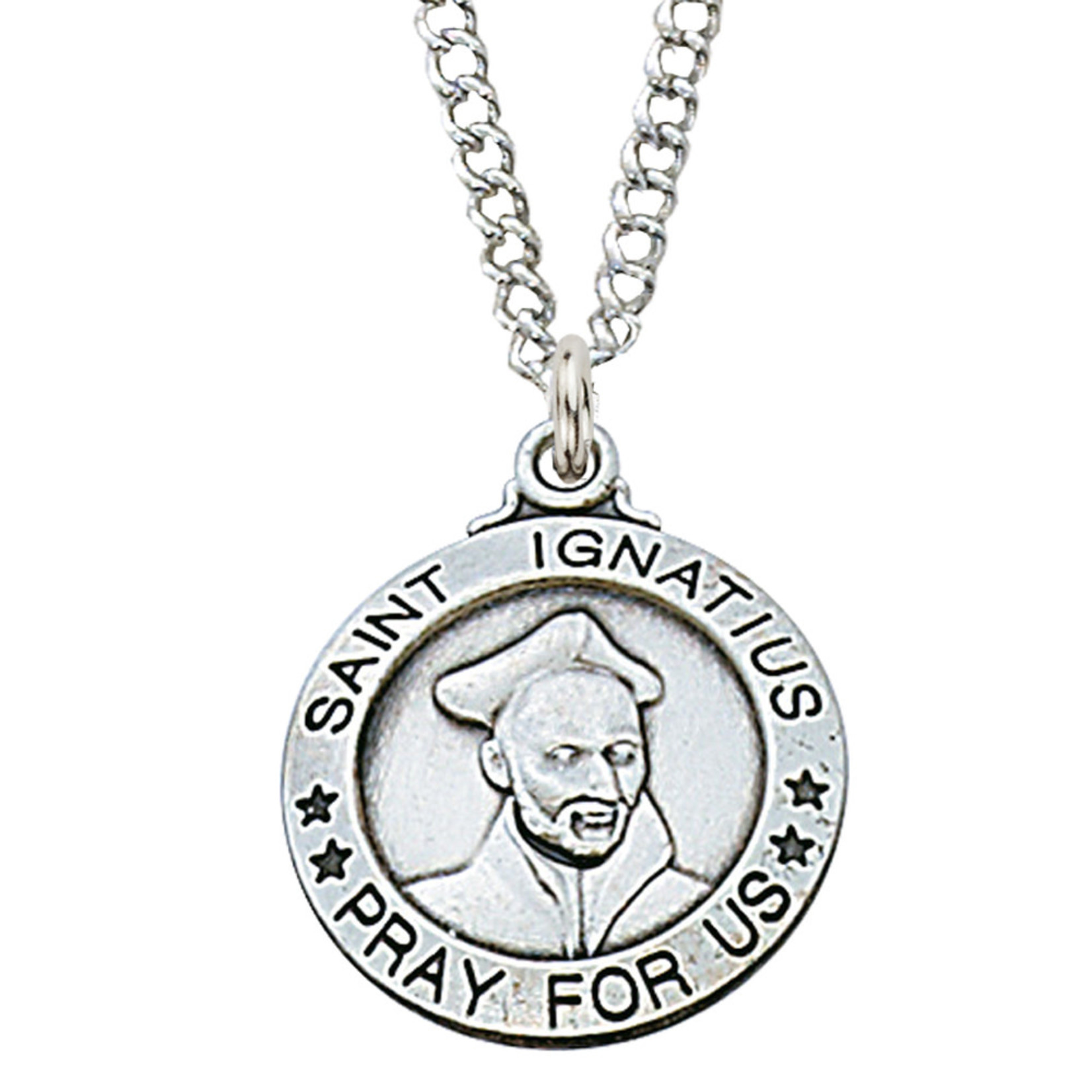 Sterling Silver St. Ignatius Medal w/ 20" Chain