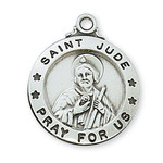 Sterling Silver St. Jude Medal w/ 20" Chain