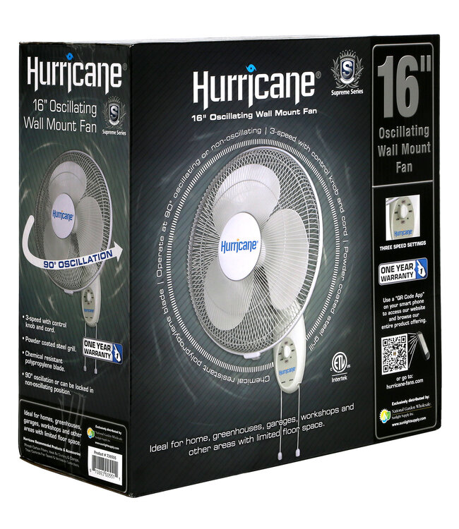 Hurricane Wall Mount Fan 16"