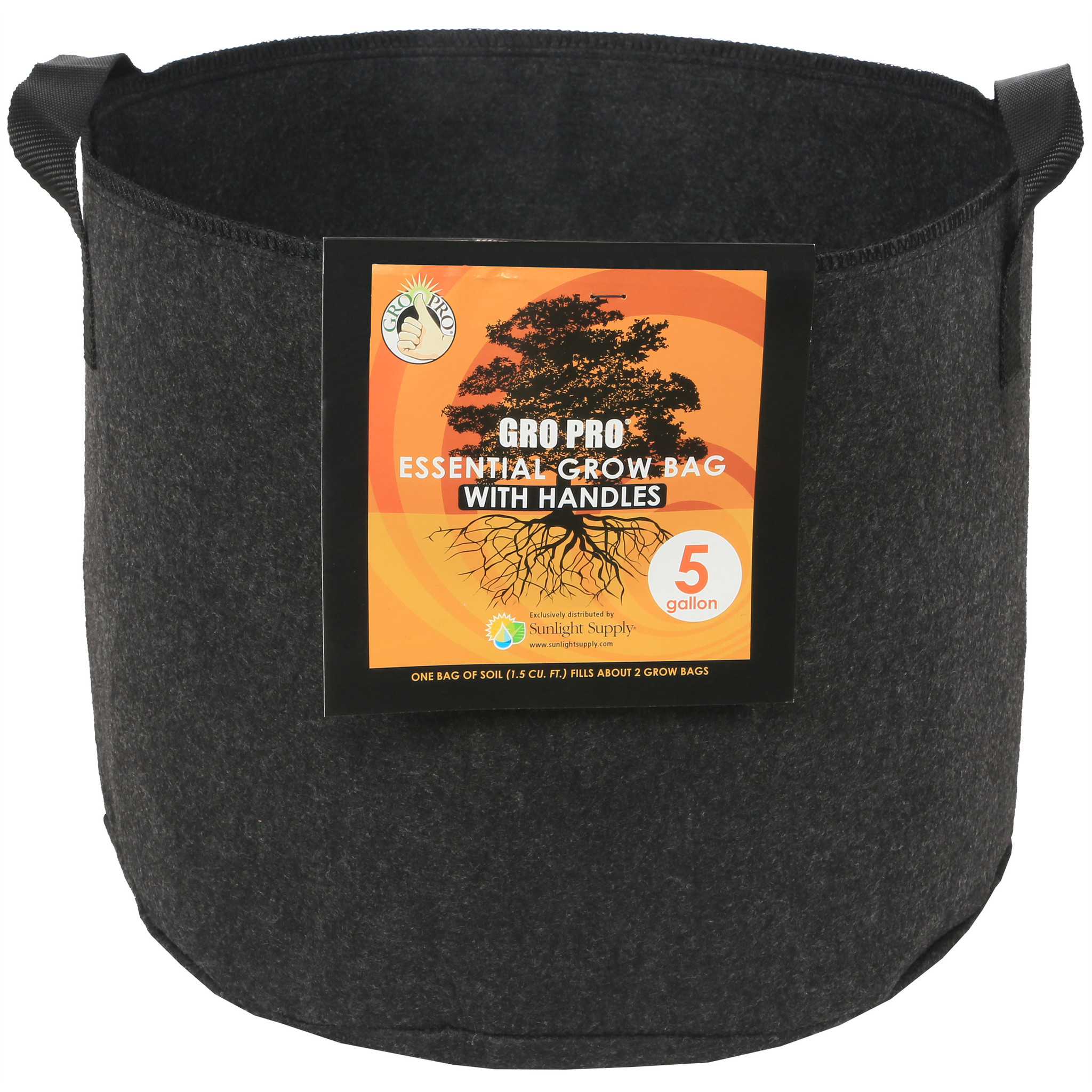 Gro Pro Gro Pro Essential Round Fabric Pots with Handles