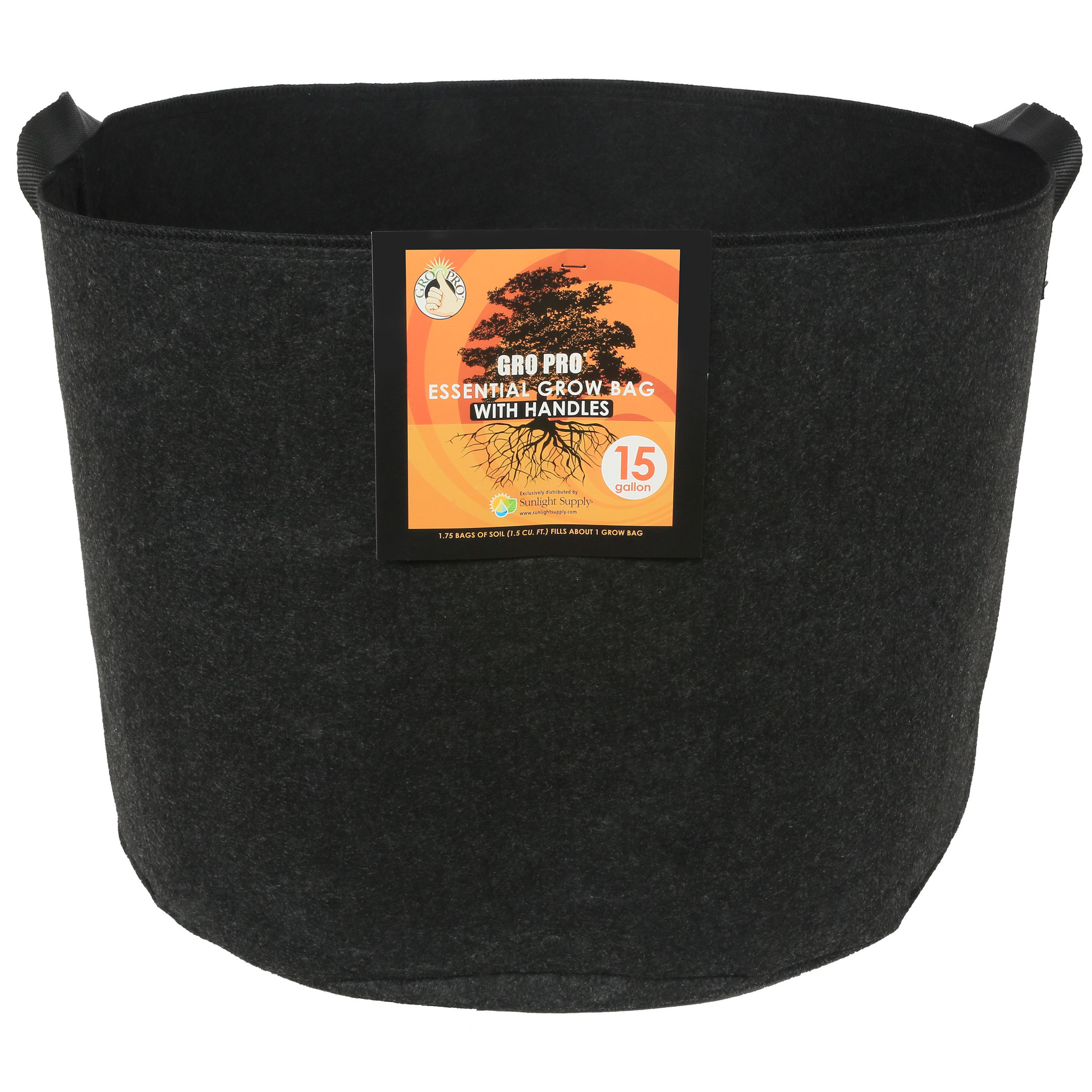 Gro Pro Gro Pro Essential Round Fabric Pots with Handles