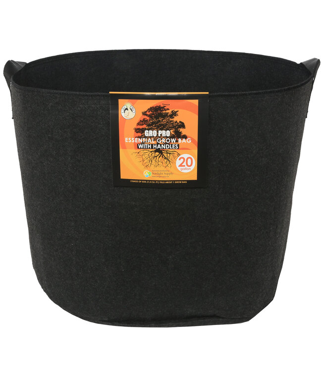 Gro Pro Gro Pro Essential Round Fabric Pots with Handles