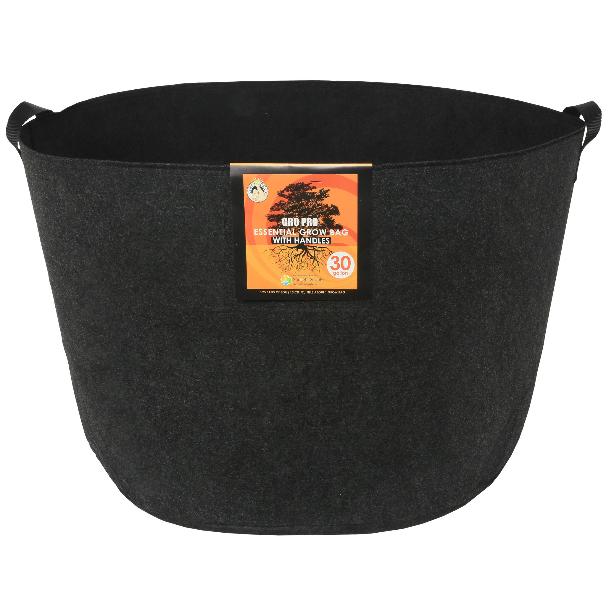 Gro Pro Gro Pro Essential Round Fabric Pots with Handles