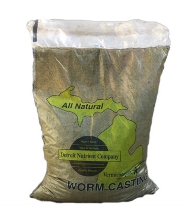 Detroit Nutrient Company DNC Vermicompost Worm Soil 25 LB