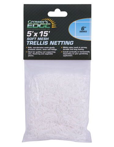 Grower's Edge Grower's EdgeÃ‚Â® Soft Mesh 6" Square Trellis Netting