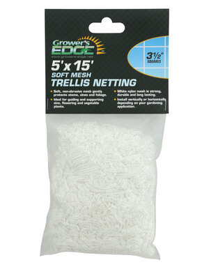 Grower's Edge Grower's EdgeÃ‚Â® Soft Mesh Trellis Netting with 3.5 in Squares