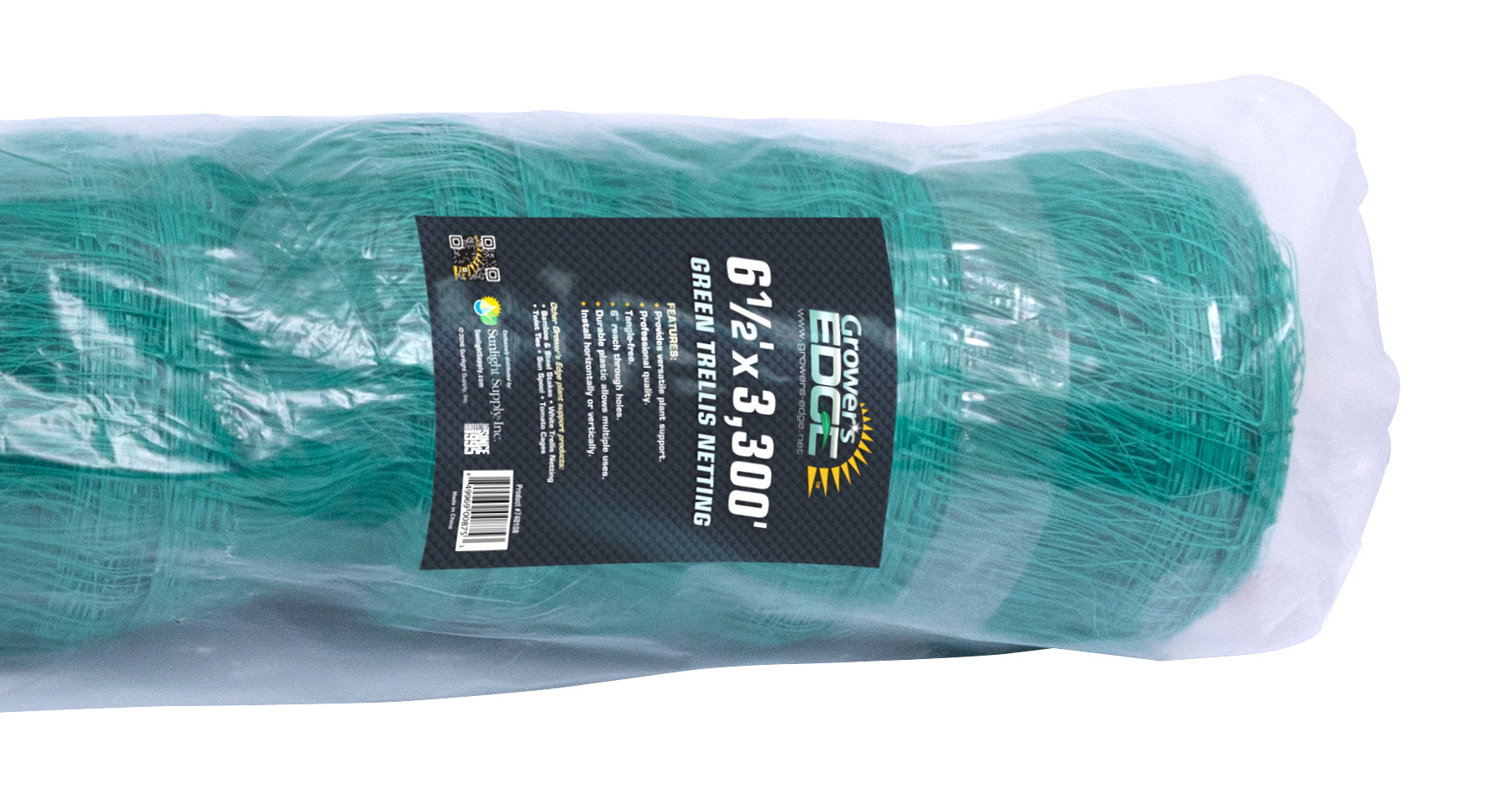 Grower's Edge Trellis Netting 6.5' x 3300' GREEN