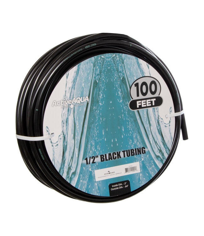 Active Aqua Tubing Black 1/2" x 100'