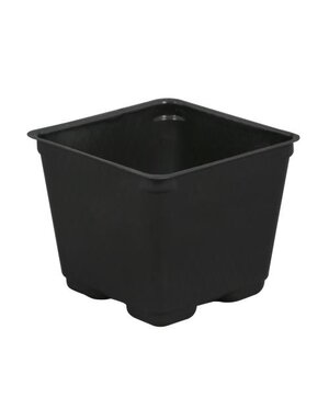 Gro Pro Gro Pro Square Plastic Pot Black 4 in