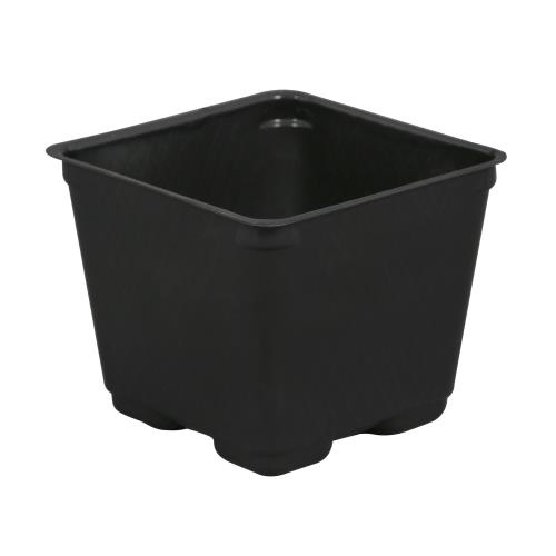 Gro Pro Gro Pro Square Plastic Pot Black 4 in