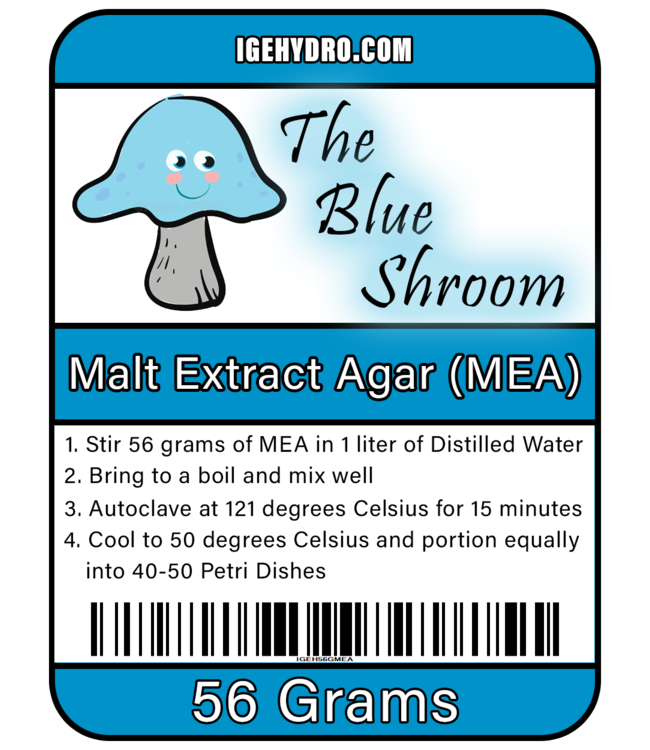 The Blue Shroom Malt Extract Agar (MEA) 56 gram