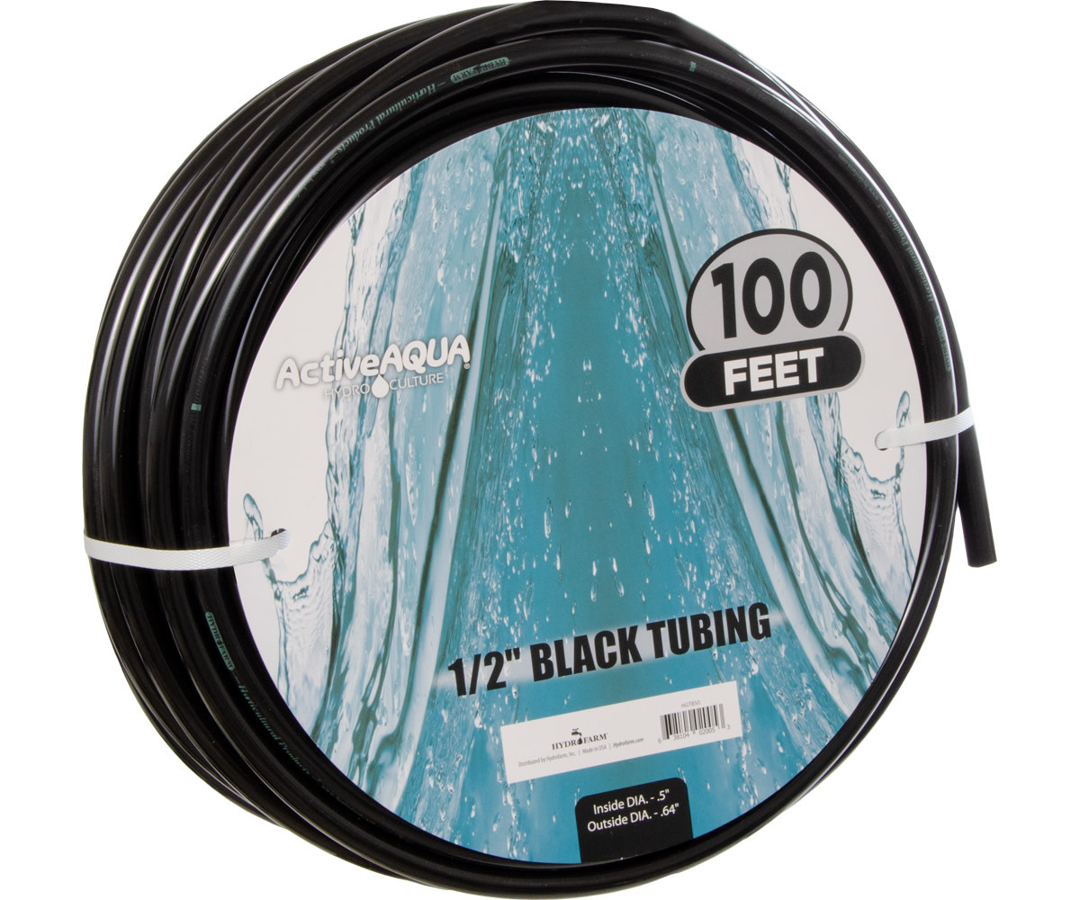 Active Aqua Tubing Black 1/2" x 100'