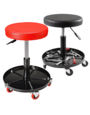 KING King Pneumatic Rolling Stool - Black