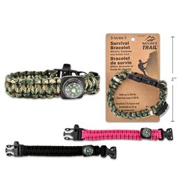 Natures Trails Bracelet Survival Avec Compas