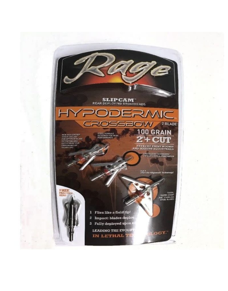 Rage Rage Pointe De Chasse Nc Hypodermique 2 Blade 100 Gr