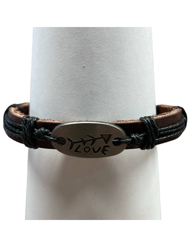 Camo Bijoux Bracelet à Corde Plaque Love
