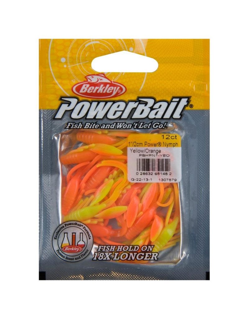 Форелевые силиконовые черви Berkley PowerBait Trout Worm (Yellow/Orange)