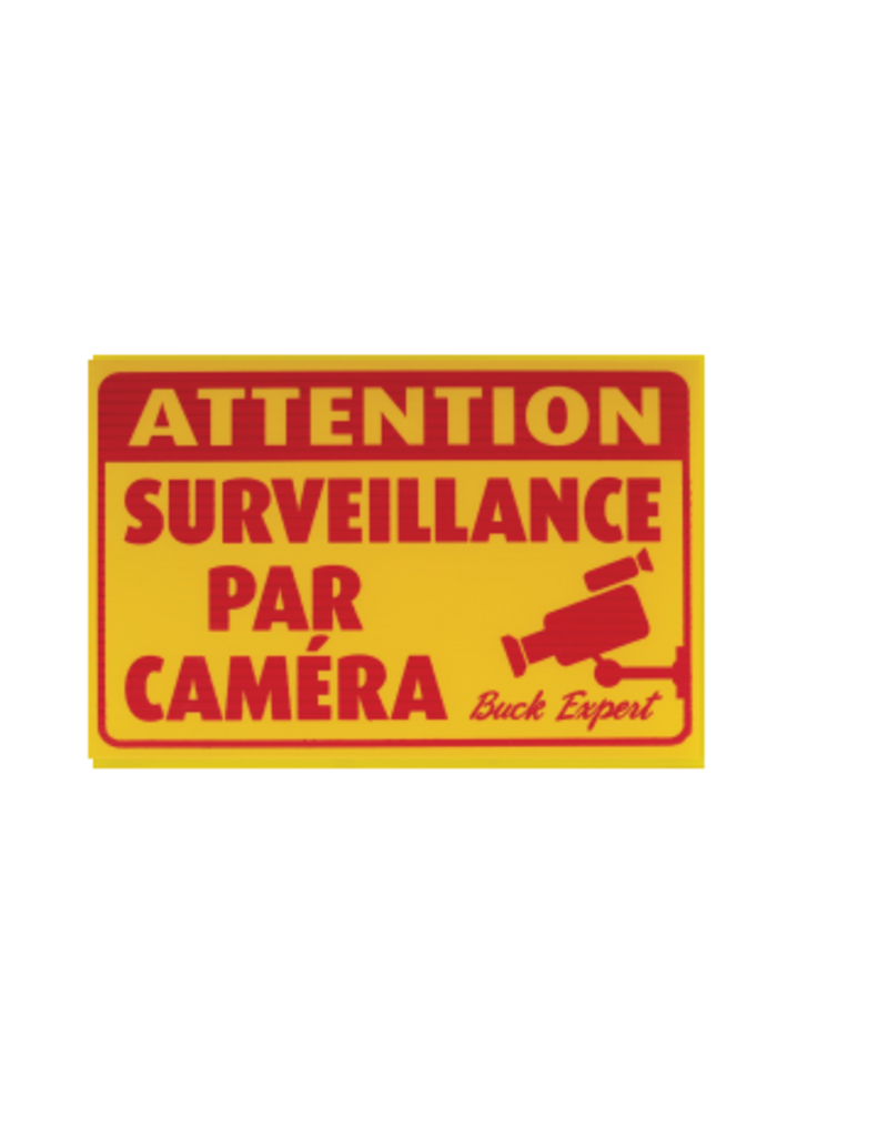 Buck Expert Affiche/Pancarte Coroplaste Surveillance Par Camera