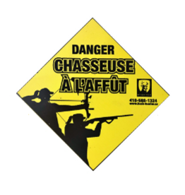 Buck Hunter Affiche/Pancarte Coroplaste Chasseuse A L'Affut