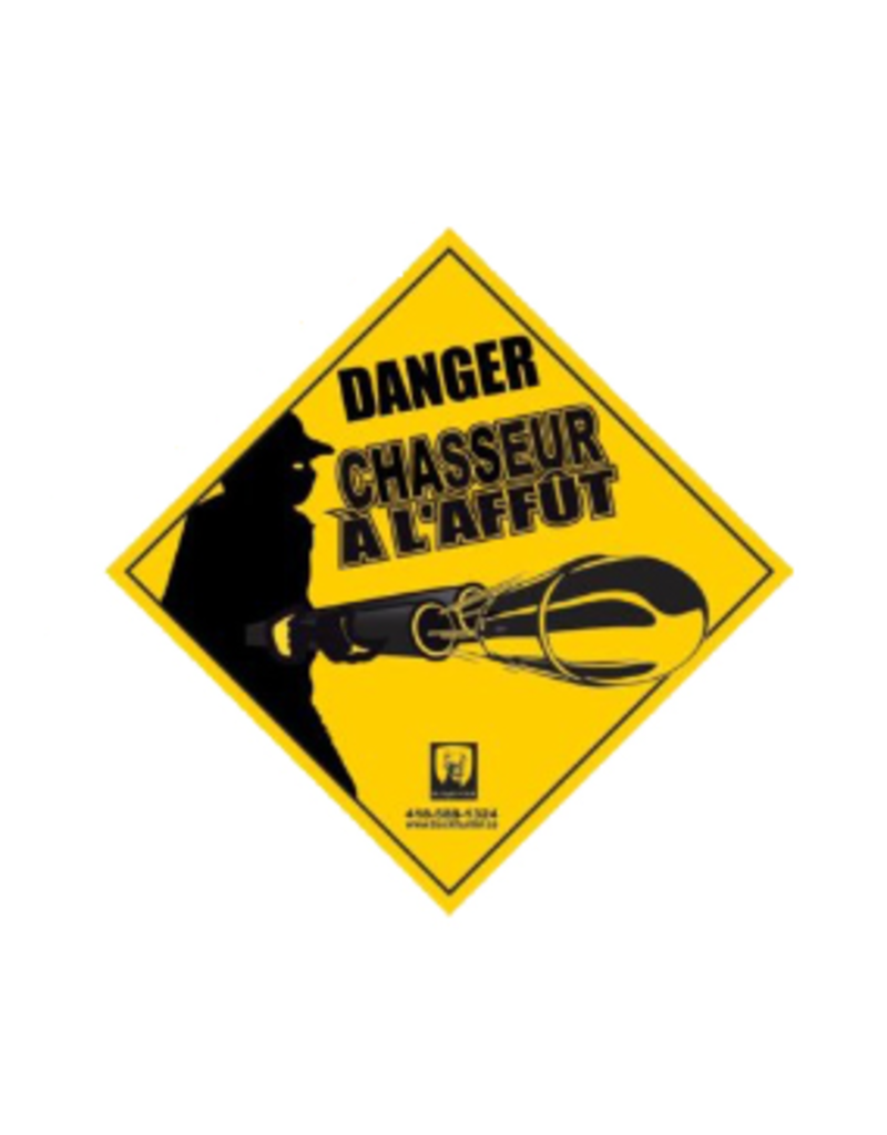 Buck Hunter Affiche/Pancarte Coroplaste Danger Chasseur À L'Affut