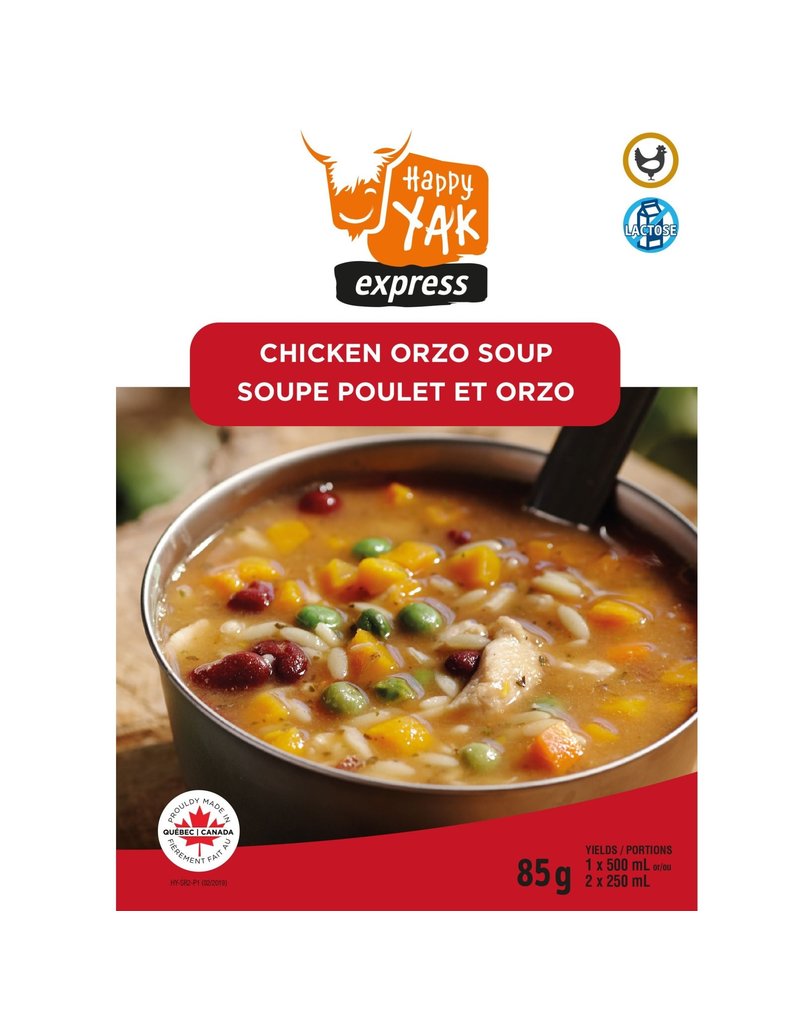 Happy Yak Soupe Poulet Et Orzo 85G