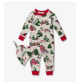 Pyjama Deux Pièces Rouge Orignal Pour Enfant - Zone Chasse et Pêche /  Ecotone Val-d'Or