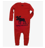 Little Blue House Pyjama Une Pièce Rouge Orignal Pour Bébé  Avec Chapeau