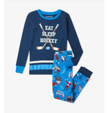 Little Blue House Pyjama Deux Pièces Eat Sleep Hockey  Pour Enfant