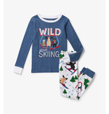 Little Blue House Pyjama Deux Pièces Animaux Ski Pour Enfant