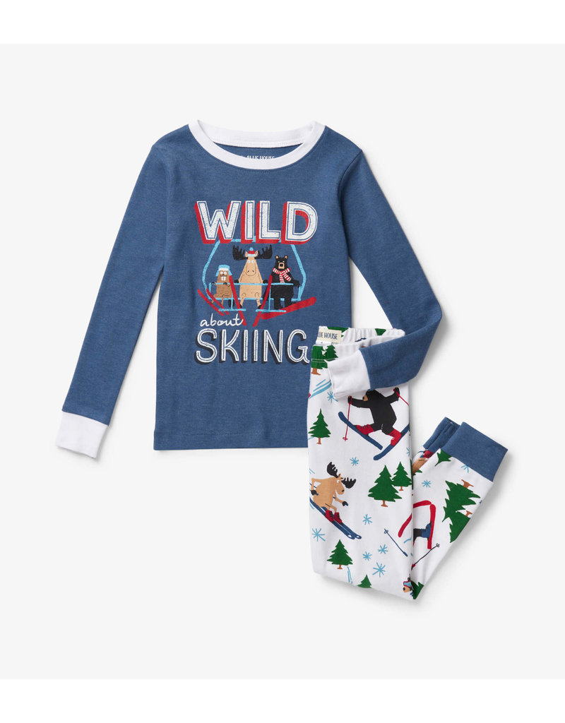 Little Blue House Pyjama Deux Pièces Animaux Ski Pour Enfant