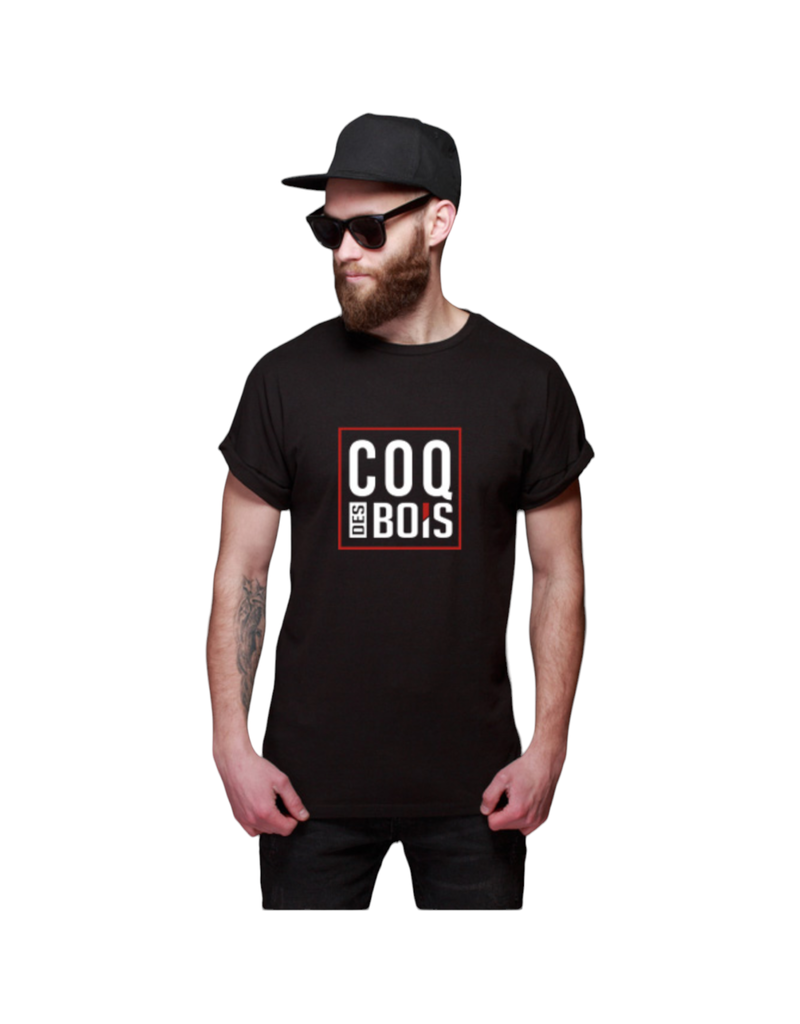 Poule des Bois T-Shirt Manches Courtes Logo Rouge Coq Des Bois