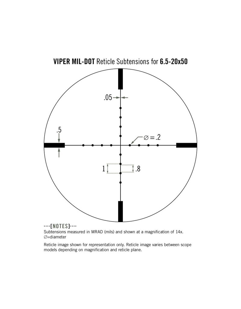 Vortex Optics Viper 6.5-20X50 Mil-Dot