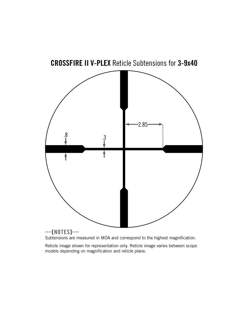 Vortex Optics Lunette de Visée/Téléscope Crossfire II 3-9X40 V-Plex