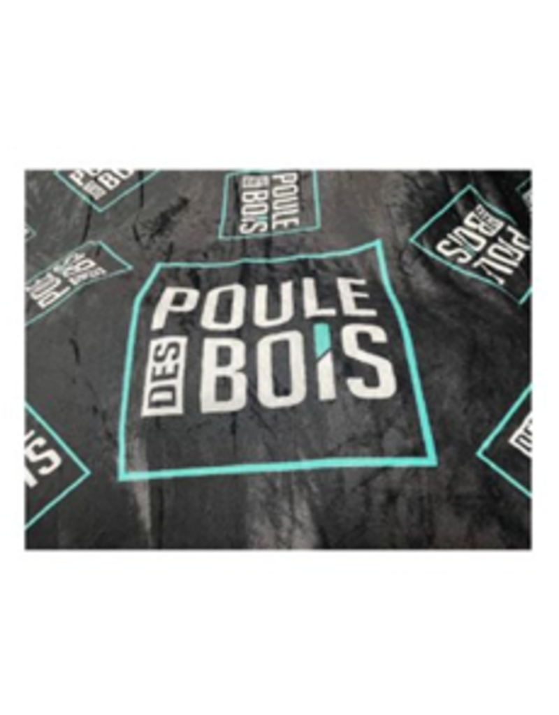 Poule des Bois Couverture Flanelle Poule Des bois Logo Turquoise 60 x 80