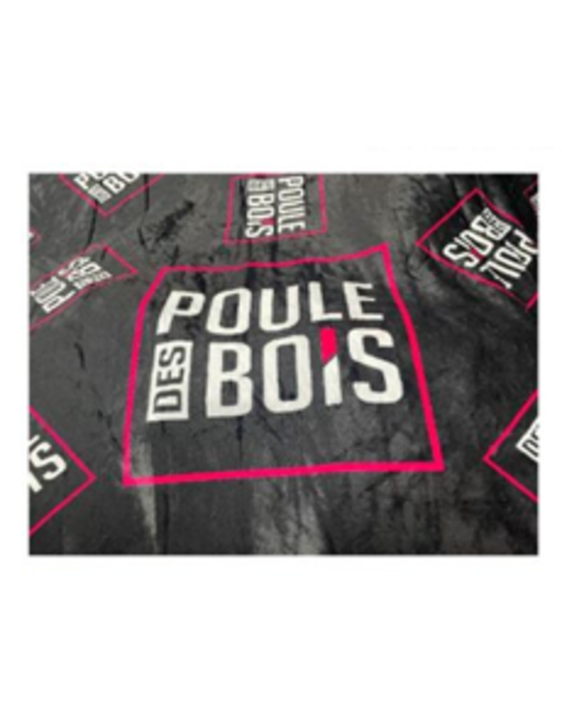 Poule des Bois Couverture Flanelle Poule Des bois Logo Rose 60 x 80