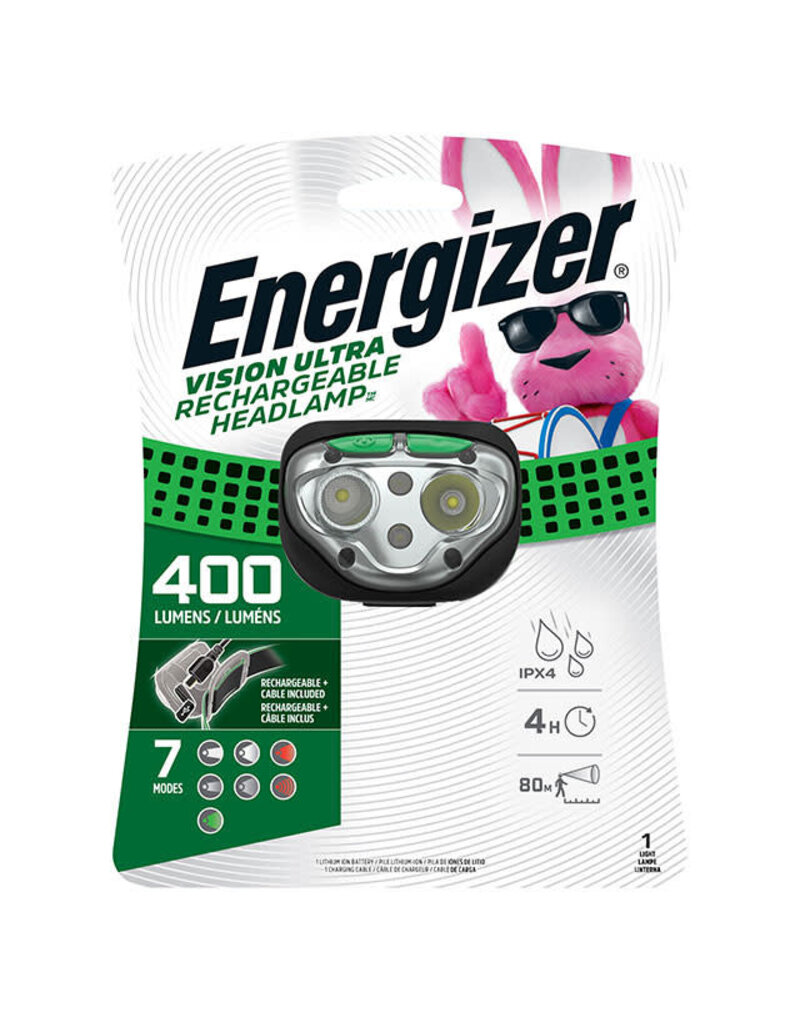 Energizer Lampe Frontale Rechargeable 400 Lumens
