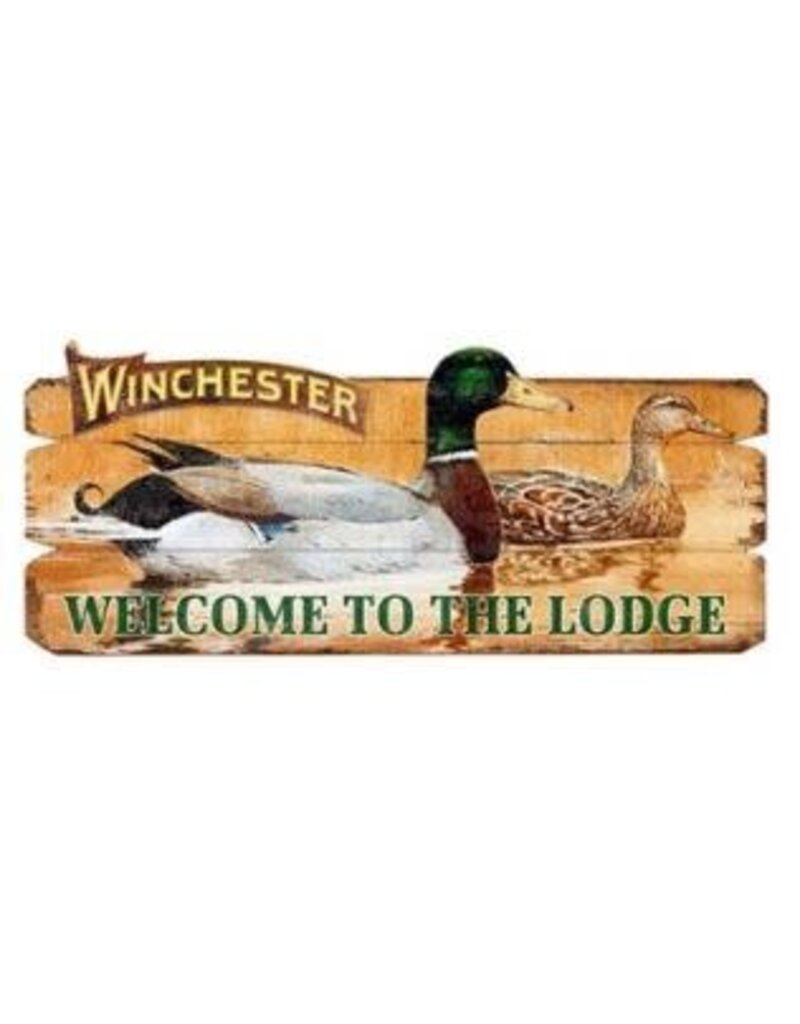 Rivers Edge Gifts Enseigne en Bois 34po X 14po Winchester Canard