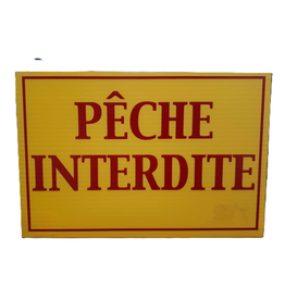 Buck Expert Affiche/Pancarte Coroplaste Peche Interdite Buck Expert