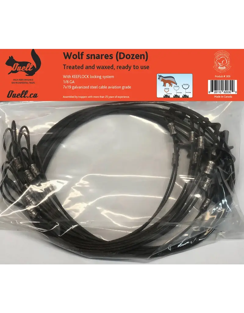 Ouell Collets à Loup Traités 1/8 Keeflock 7x19 (Douzaine)