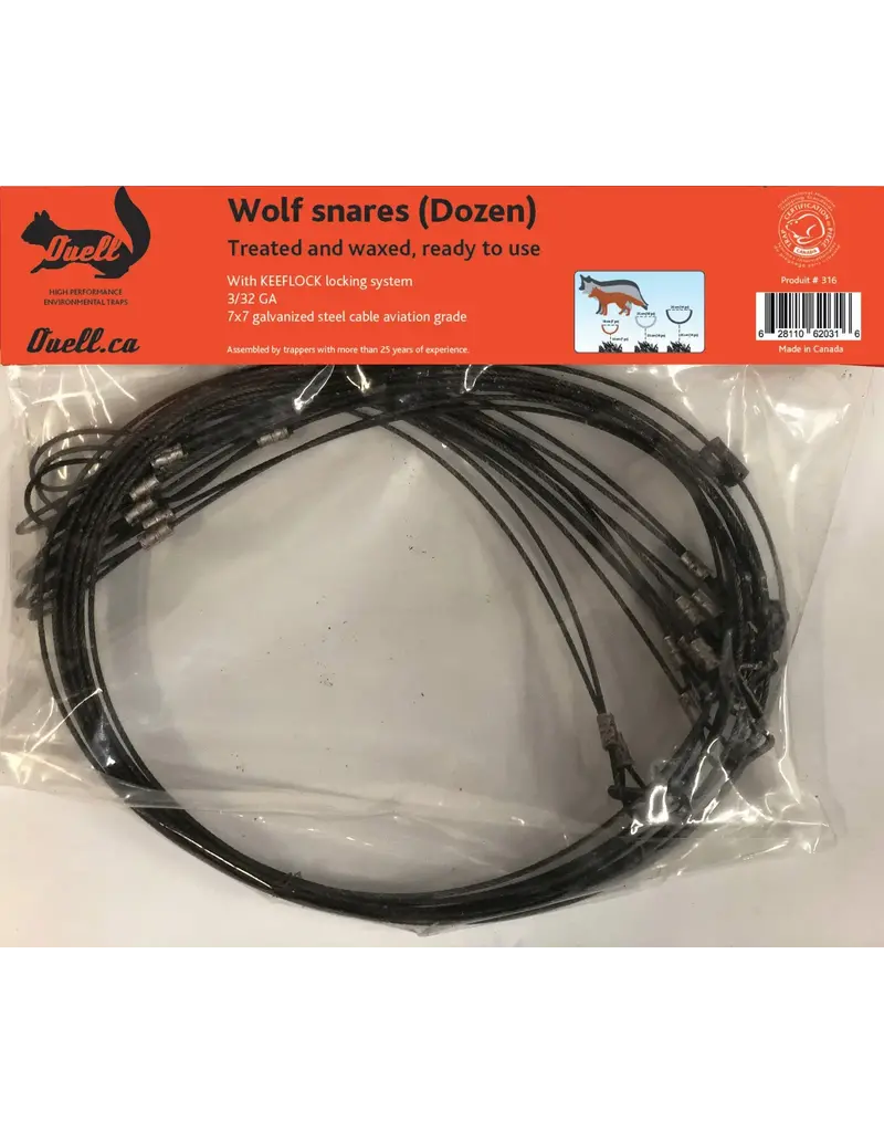 Ouell Collets à Loup Traités 3/32 Keeflock 7x7 (Douzaine)