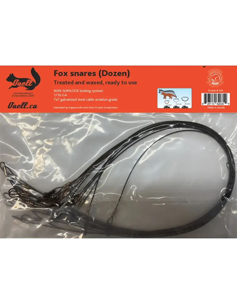 Ouell Collets à Renard et Lynx Traités 1/16 Slimlock 7x7 (Douzaine)
