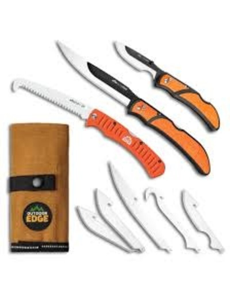 Outdoor Edge Ensemble Couteau à lame Repliable/Interchangeable Razor Guide