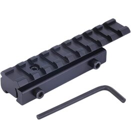 Low Profile 100mm Extention Rise for Flashlight, Dotsight and Scope Sight