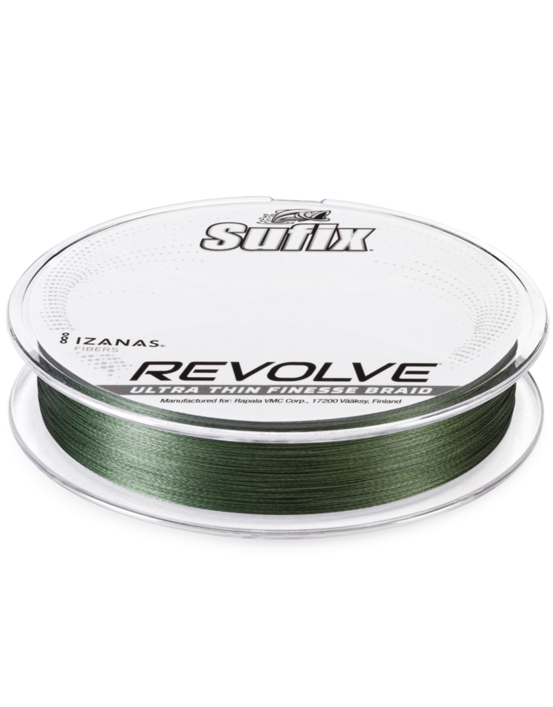 Sufix Fil a Pèche Tressé Revolve 8 lb Vert 200 Verge