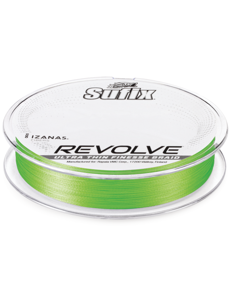 Sufix Fil a Pèche Tressé Revolve 10 lb Neon Lime 200 Verge