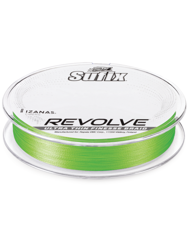 Sufix Fil a Pèche Tressé Revolve 8 lb Neon Lime 200 Verge