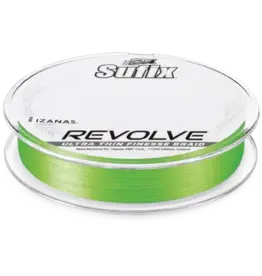 Sufix Fil a Pèche Tressé Revolve 12 lb Neon Lime 200 Verge