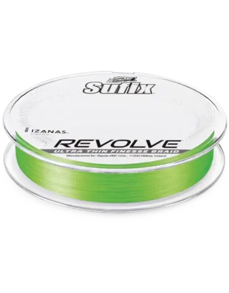 Sufix Fil a Pèche Tressé Revolve 12 lb Neon Lime 200 Verge