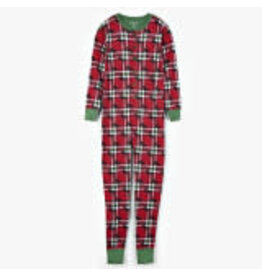Little Blue House Pyjama Une Pièce Vert Orignal à Carreaux Pour Adulte