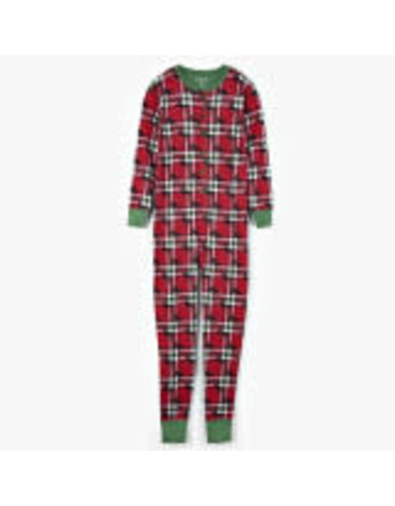 Little Blue House Pyjama Une Pièce Vert Orignal à Carreaux Pour Adulte